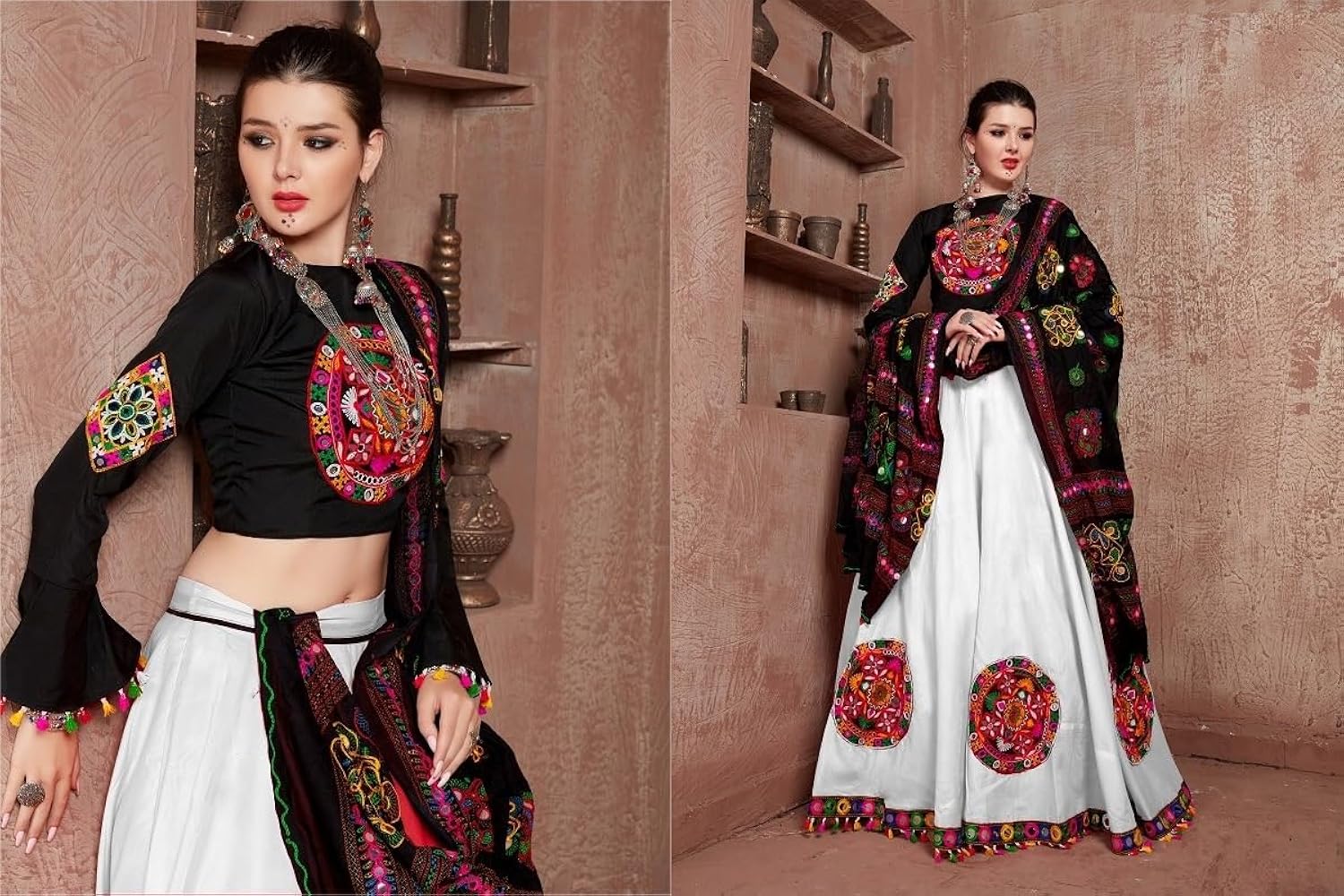 chinese dress ladies Cotton Navratri Lehenga Choli for Women with Gota Patti Work Online main image 1
