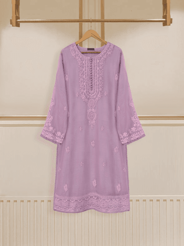Agha Noor Pakistani Clothing Online Stylish and Traditional XL Pure Cotton Net Levander