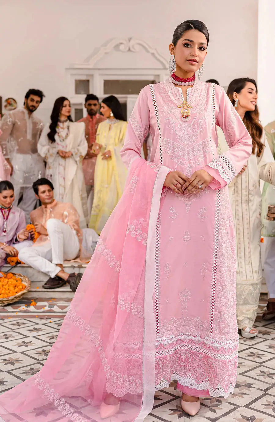 MARYUM N MARIA Women Pink Long Dress | MLRD-132 - RANGREZA USA