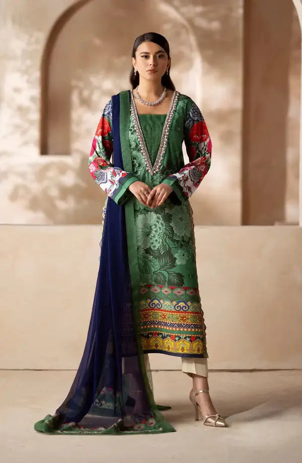 Maryam And Maria 3 Piece - Silk Ladies Dress Pakistan in Suit Maryam And Maria 3 Piece - Silk Ladies Dress Pakistan in Suit