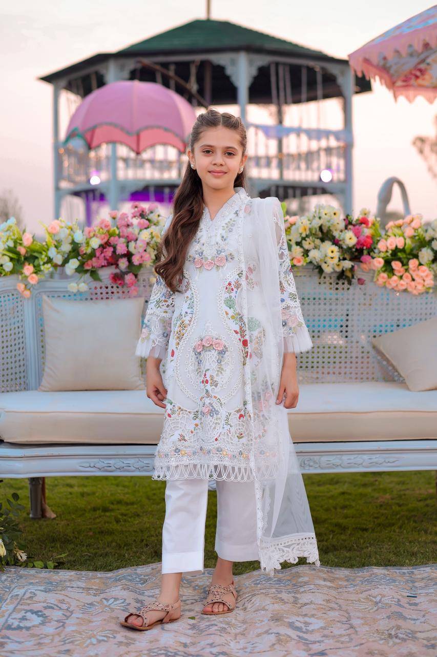 Rangreza Pakistani Chikenkari Dress - White Out | RR-904 Rangreza Pakistani Chikenkari Dress - White Out | RR-904