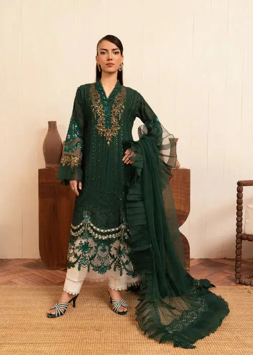 Rangreza Green Pakistani Wedding dresses design | 3 Piece Suit Rangreza Green Pakistani Wedding dresses design | 3 Piece Suit