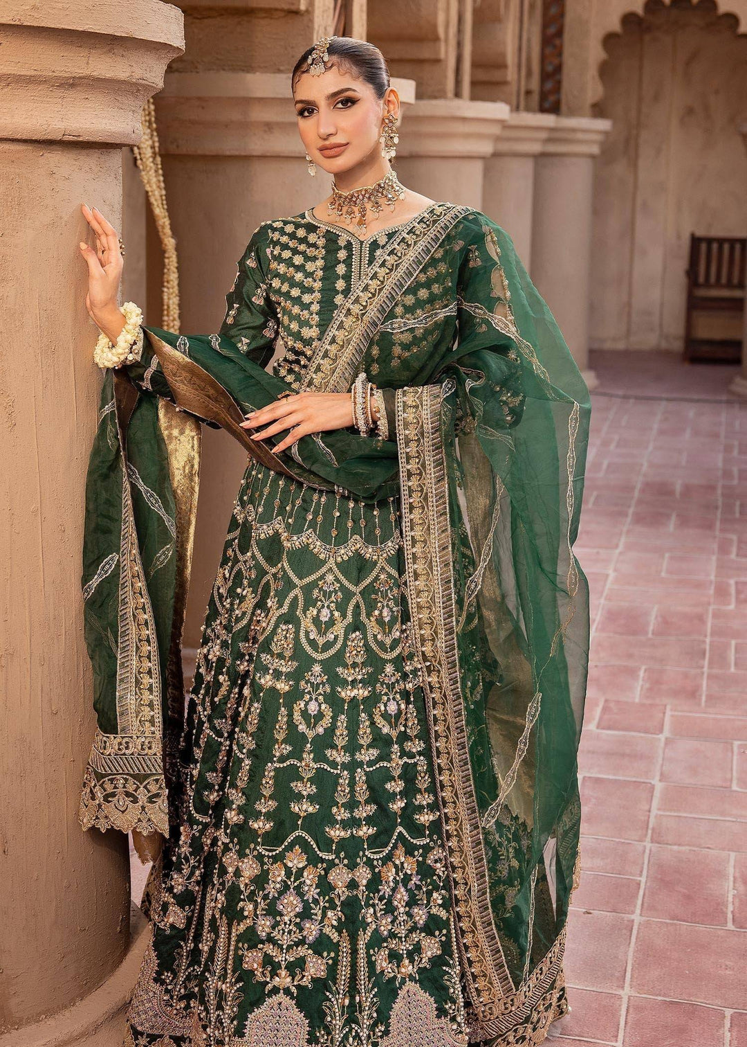 emerald green asian wedding dress Emerald Green Mehendi Dress