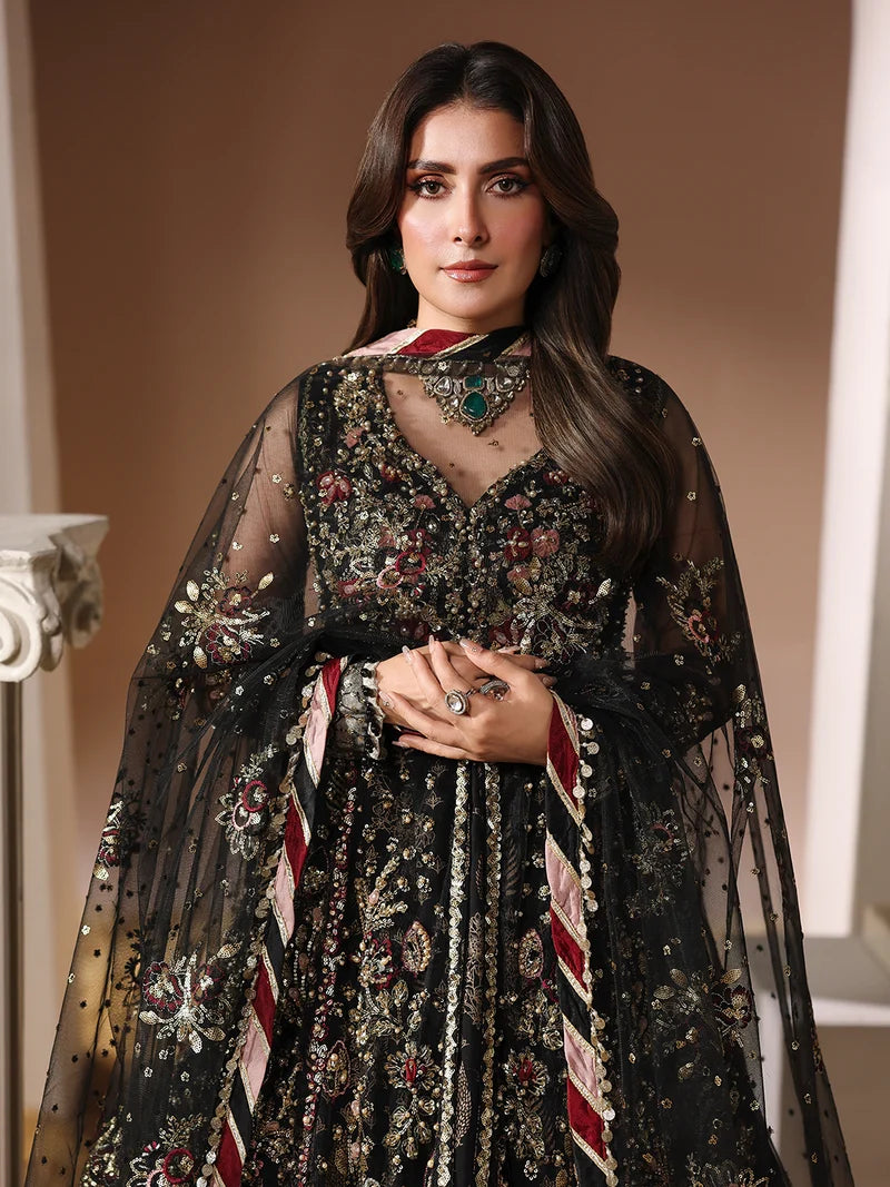 Rangreza Dalia Black Embroidered 3-Piece Formal – AR-154