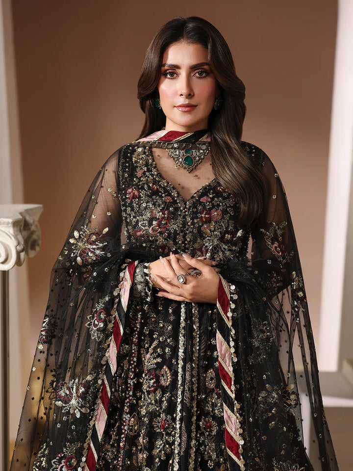 Rangreza Dalia Black Embroidered 3-Piece Formal – AR-154