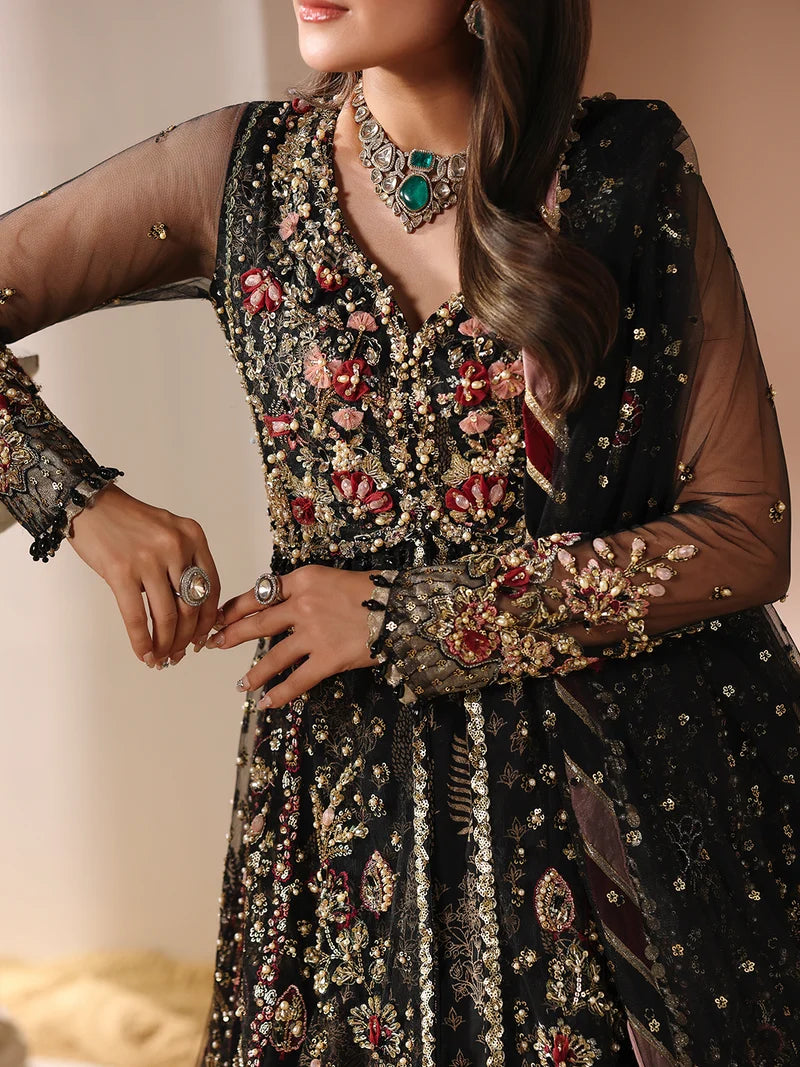 Rangreza Dalia Black Embroidered 3-Piece Formal – AR-154