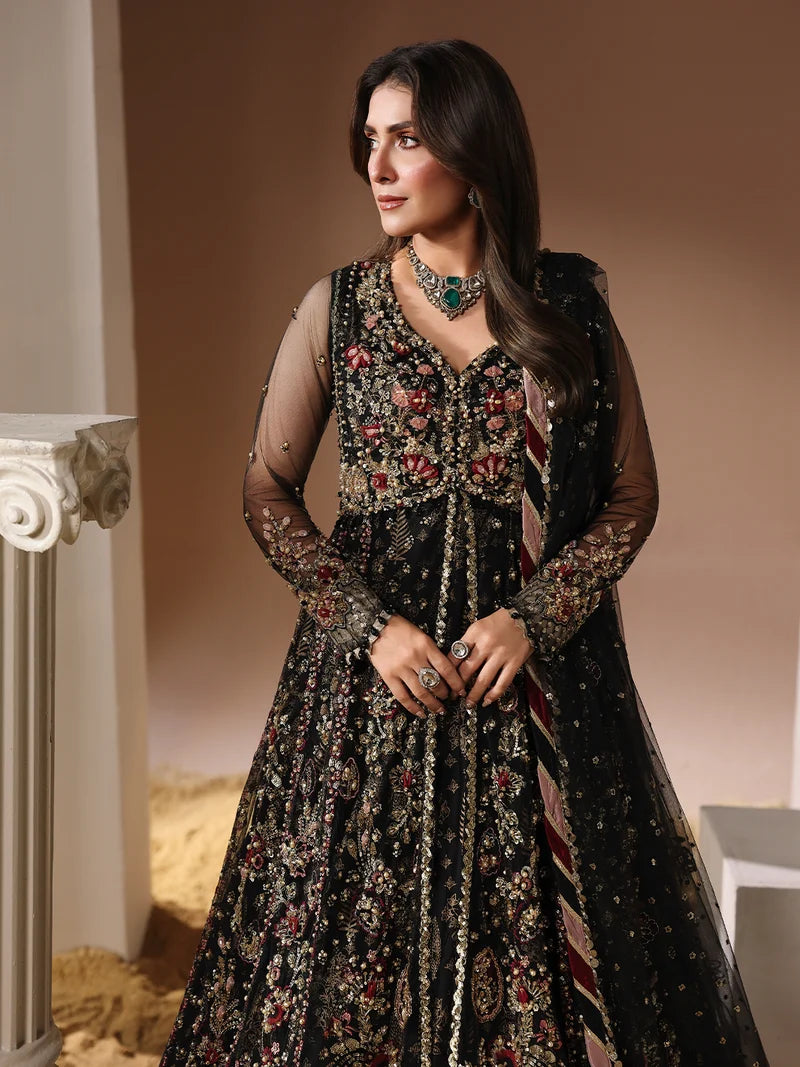 Rangreza Dalia Black Embroidered 3-Piece Formal – AR-154