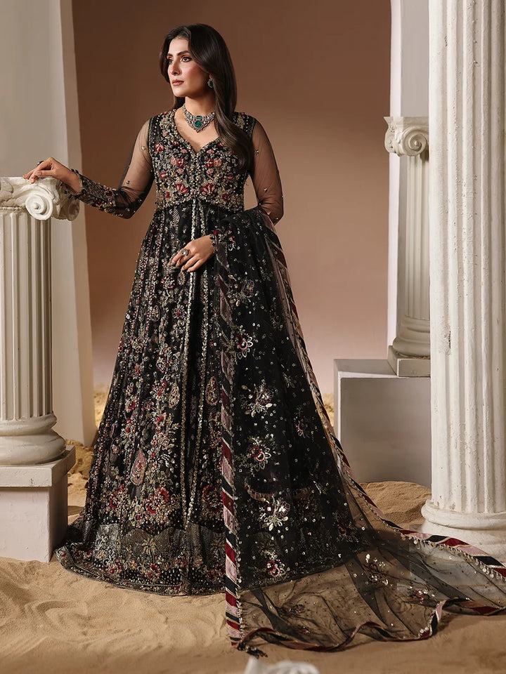 Rangreza Dalia Black Embroidered 3-Piece Formal – AR-154
