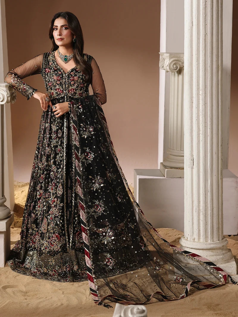 Rangreza Dalia Black Embroidered 3-Piece Formal – AR-154
