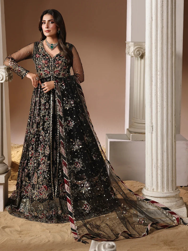 Rangreza Dalia Black Embroidered 3-Piece Formal – AR-154