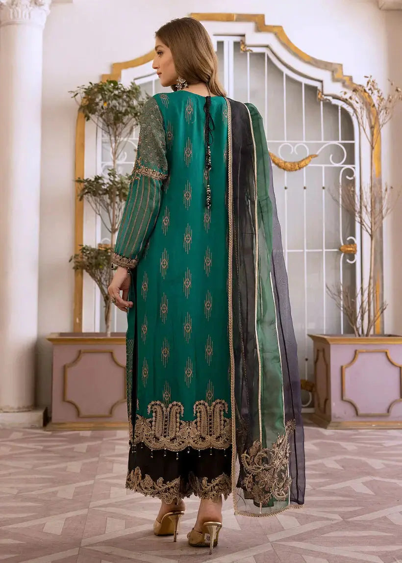 RANGREZA RANGREZA 3 PIECE CHIFFON PAKISTANI DRESS | RR-3651-13 SHIRT BOTTON AND DUPATTA RANGREZA USA 7327625425 United States S Green Chiffon S / Green / Chiffon M / Green / Chiffon L / Green / Chiffon XL / Green / Chiffon