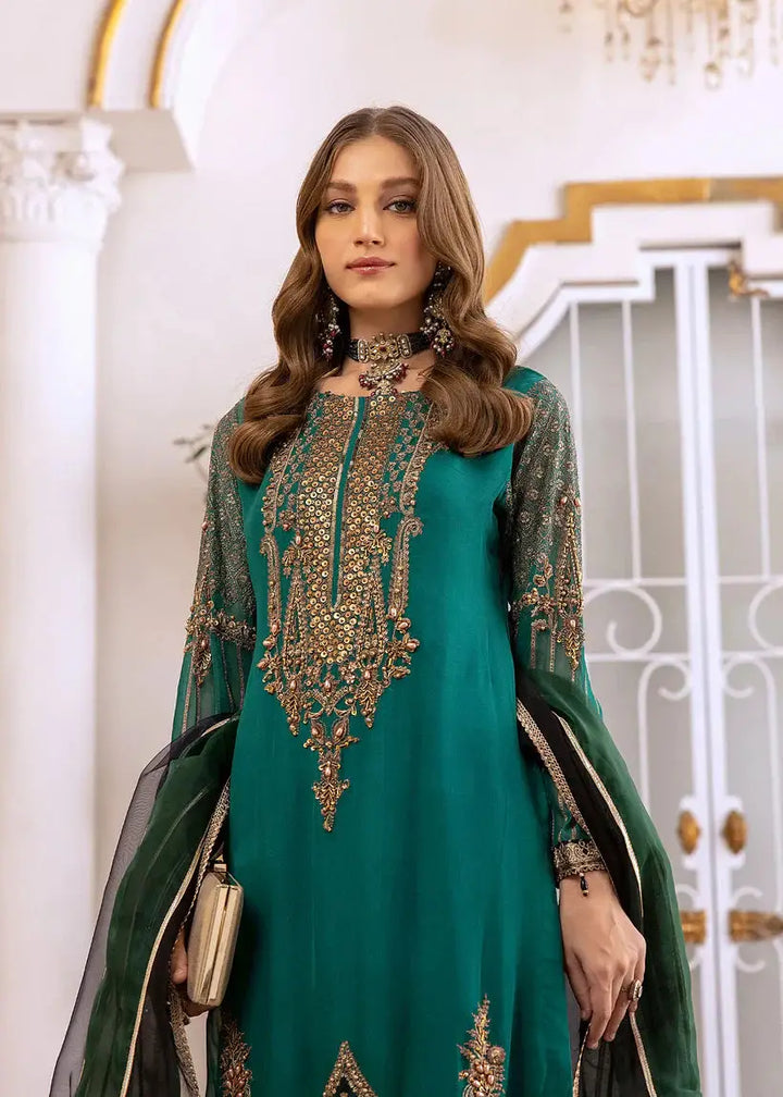 RANGREZA RANGREZA 3 PIECE CHIFFON PAKISTANI DRESS | RR-3651-13 SHIRT BOTTON AND DUPATTA RANGREZA USA 7327625425 United States S Green Chiffon S / Green / Chiffon M / Green / Chiffon L / Green / Chiffon XL / Green / Chiffon