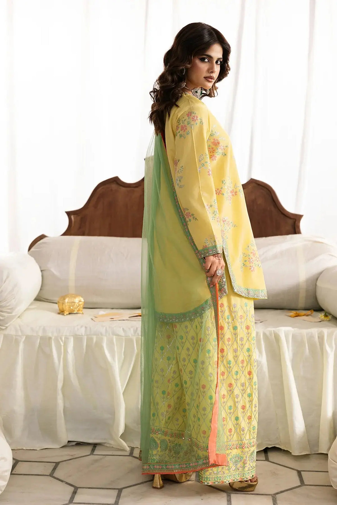 3-PC Embroidered Raw-Silk Suit | CMA-6-342-15