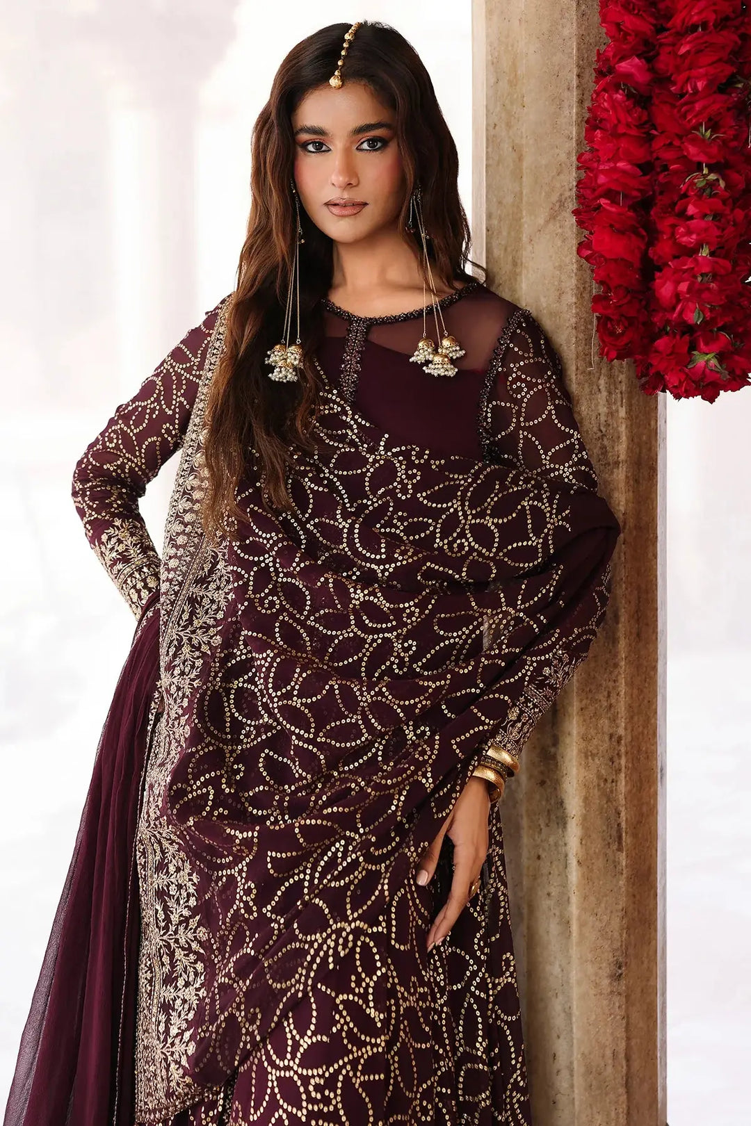 3-PC  Embroidered Chiffon | CMA-6-213-25
