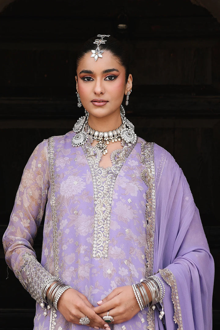 3-Pc Embroidered Printed Chiffon | VSL6-11-16