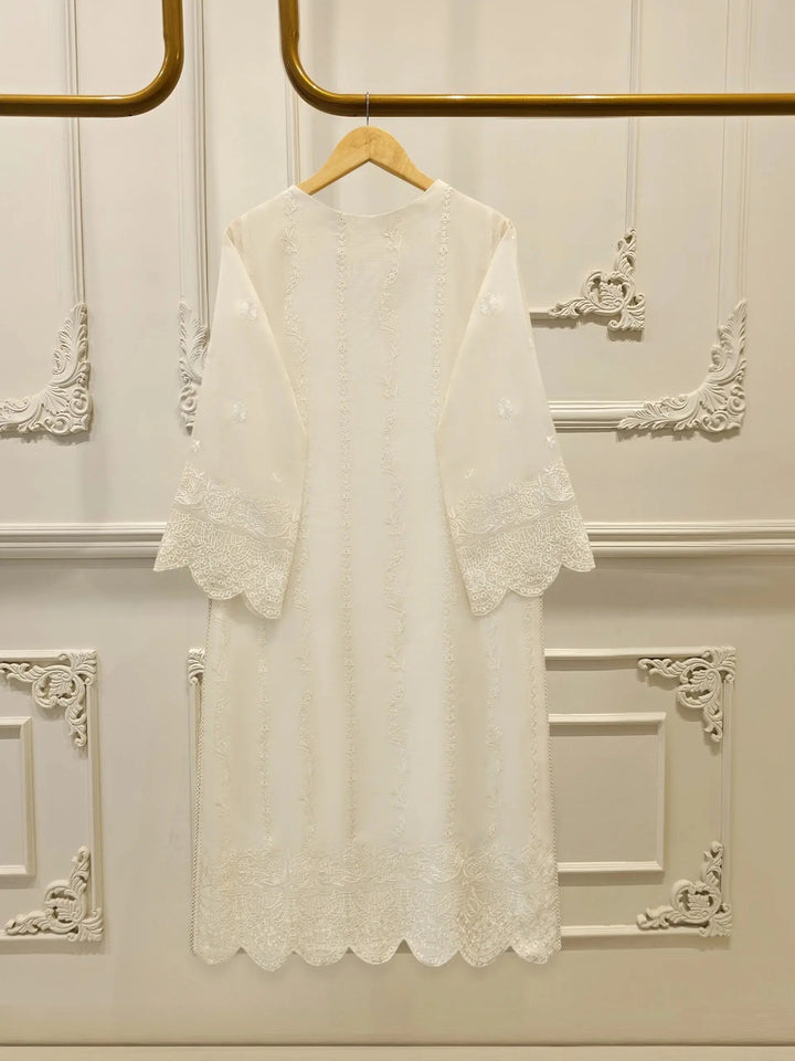 3 Piece Pure Embroidered Cotton Net Suit | S114058-15