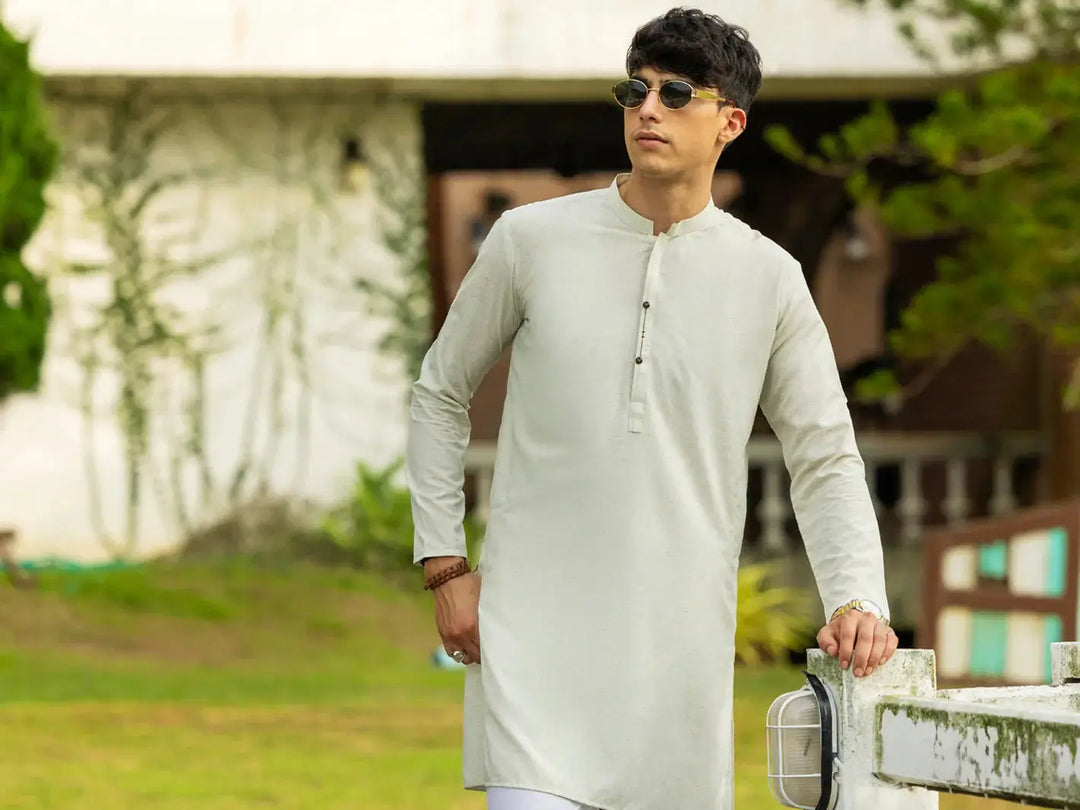 Cream Blended Kurta | ALK1220