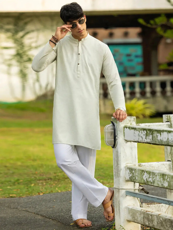 Cream Blended Kurta | ALK1220