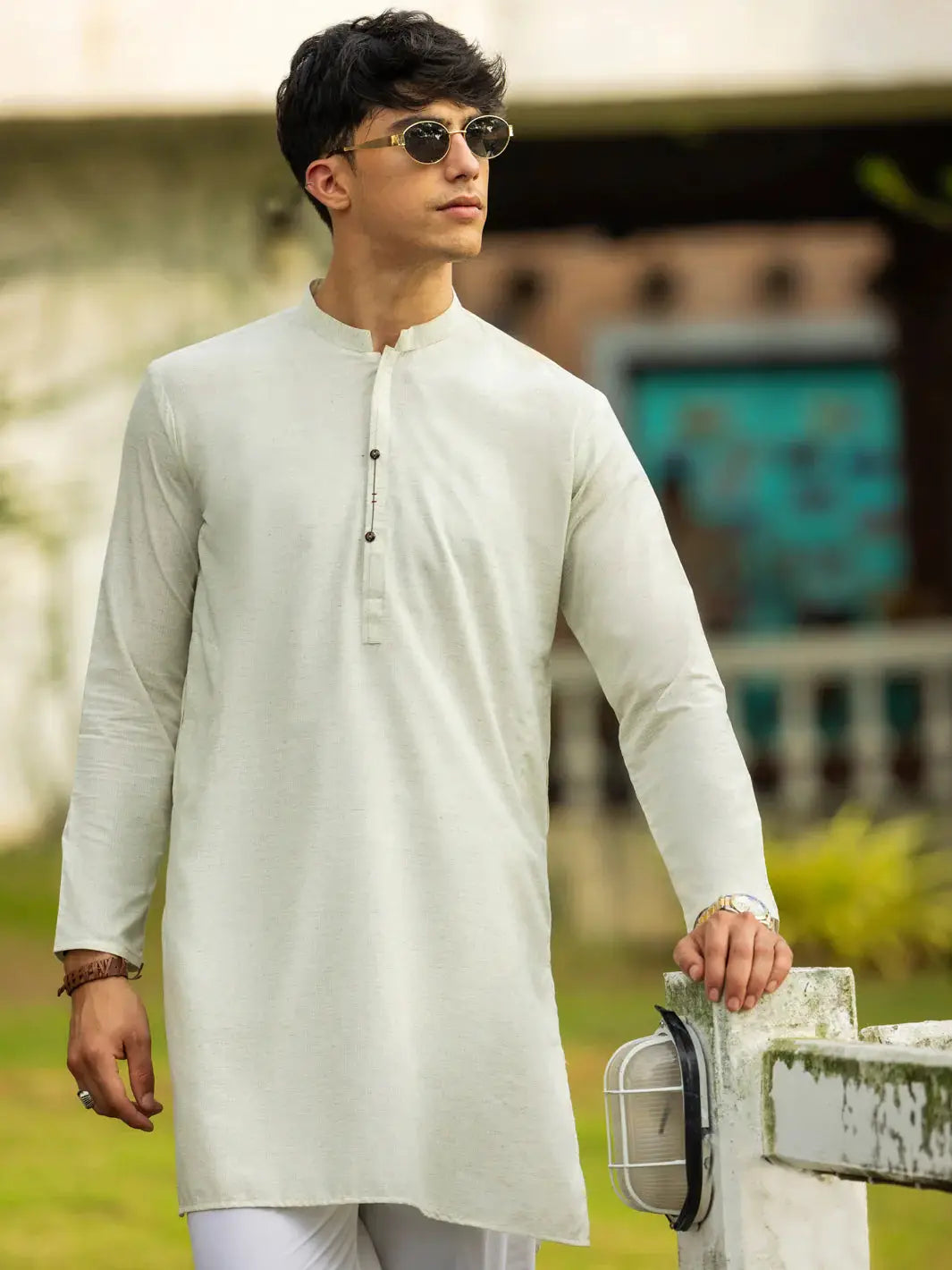 Cream Blended Kurta | ALK1220