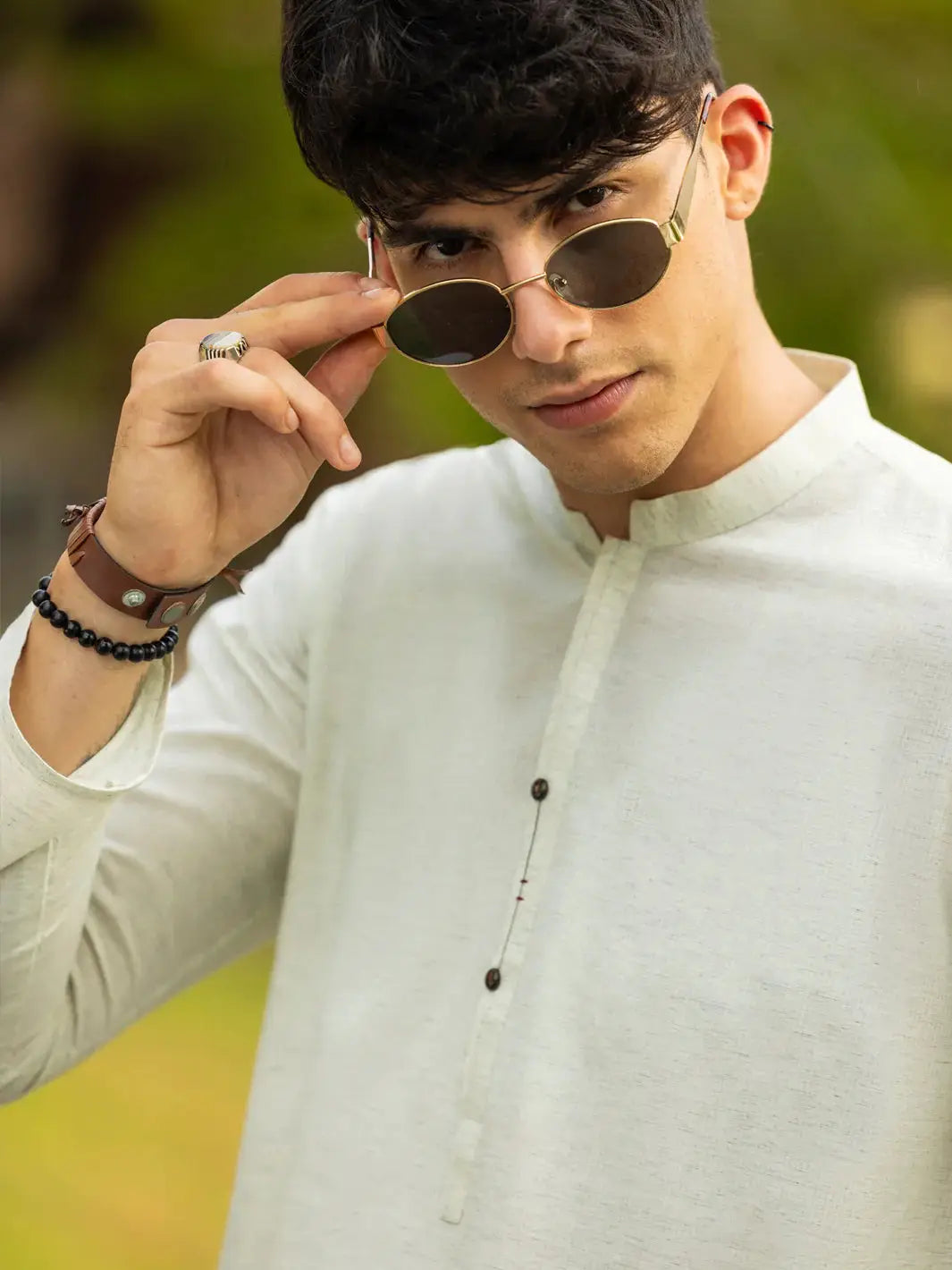 Cream Blended Kurta | ALK1220