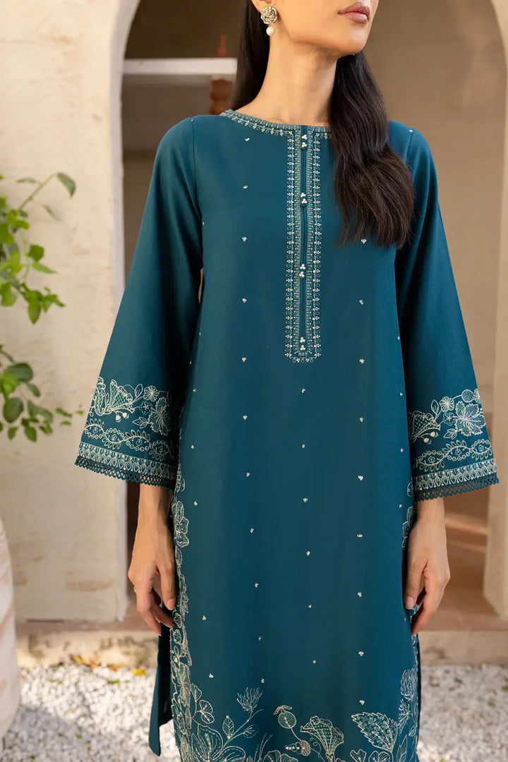 Batik Jensen 3Pc Embroidered Khaddar Dress