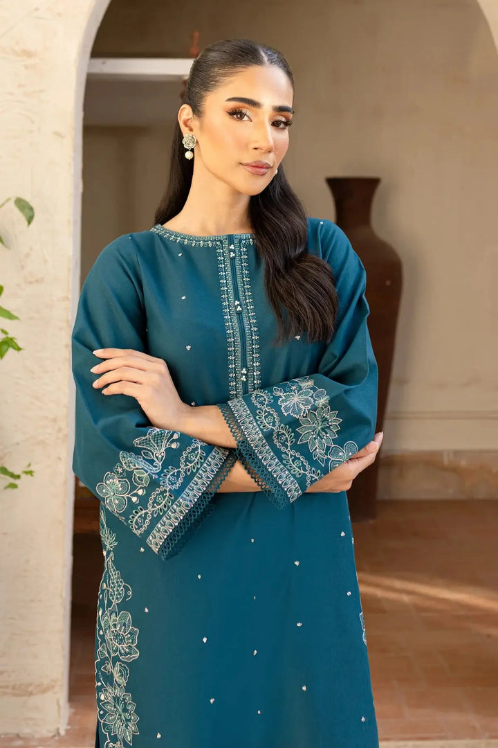 Batik Jensen 3Pc Embroidered Khaddar Dress