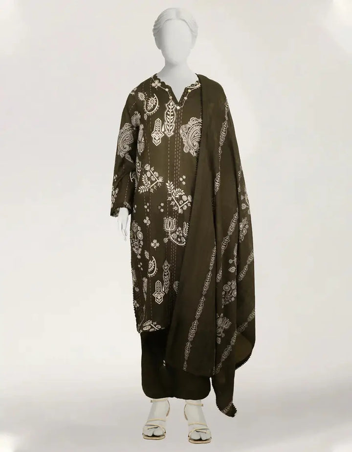 Charcoal  Lawn Printed Stitched 3pc | J-LS26580S-08