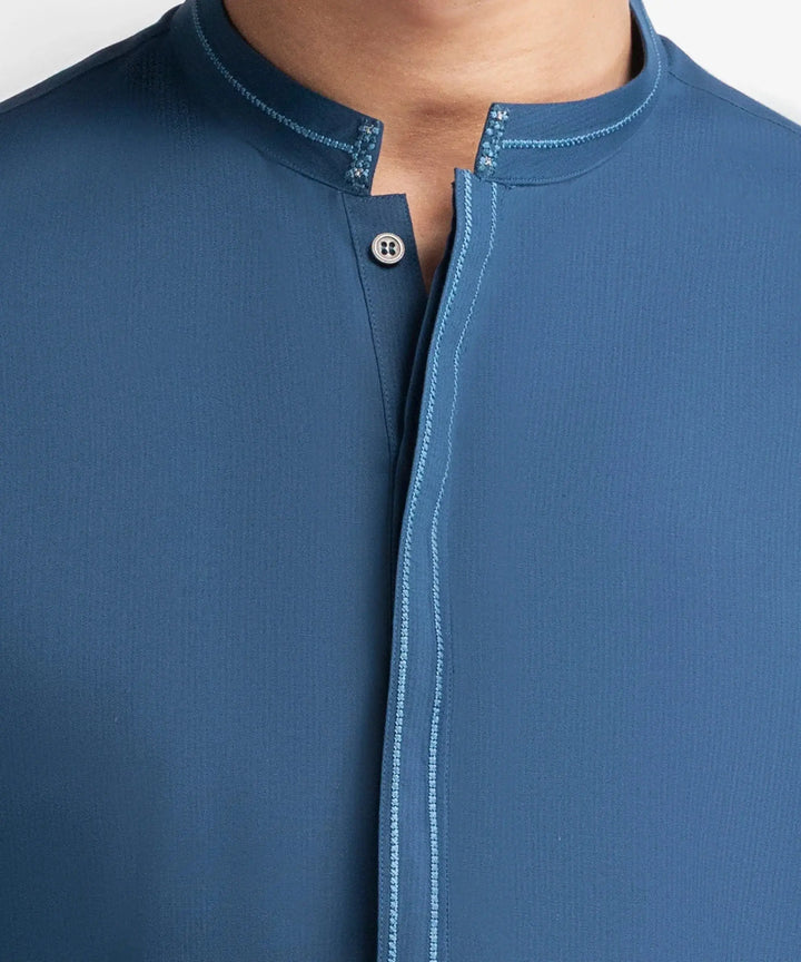 J.  blue semi-formal kameez shalwar | JTKSA-30023
