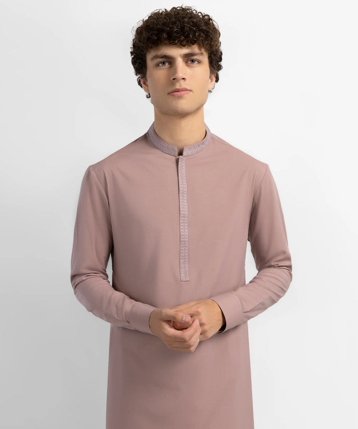 J. tea pink semi-formal kameez shalwar | JTKSA-42180-06