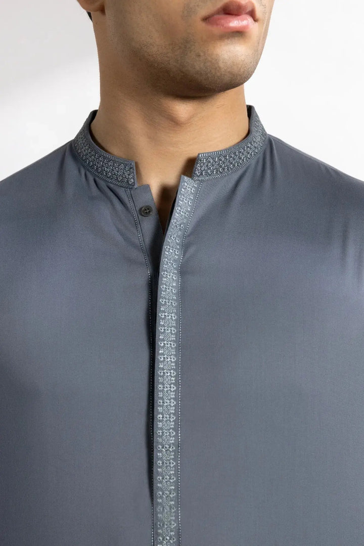 GREY BLENDED KAMEEZ SHALWAR | JTKS-A-46753