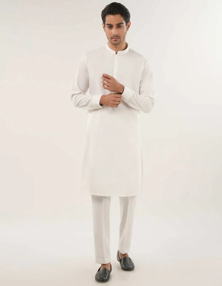 RANGREZA white plain kurta trouser | RR-0096