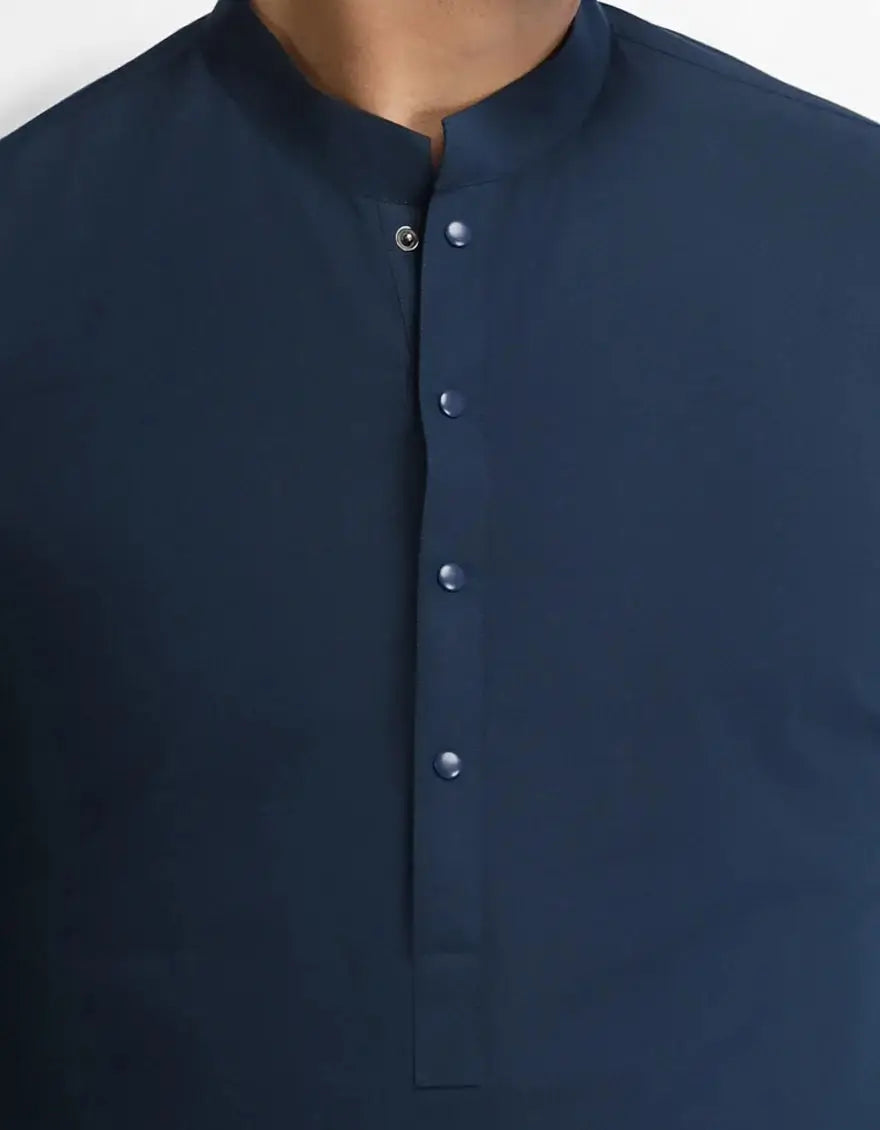 J. MEN blue casual kameez shalwar | JJKSA-47658