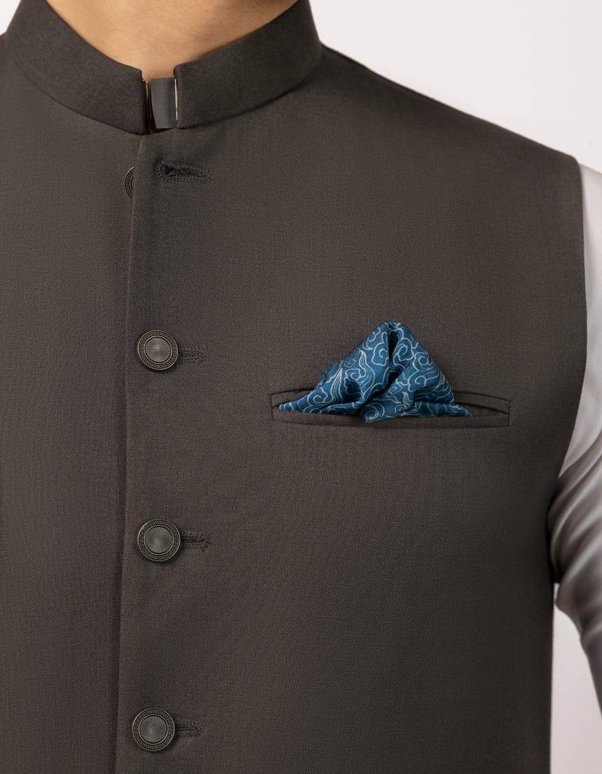 J. Dark Grey Suiting Waistcoat | JJVCA33642-11