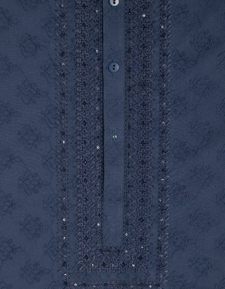 J. Men blue cotton formal kurta | JJKS-50597
