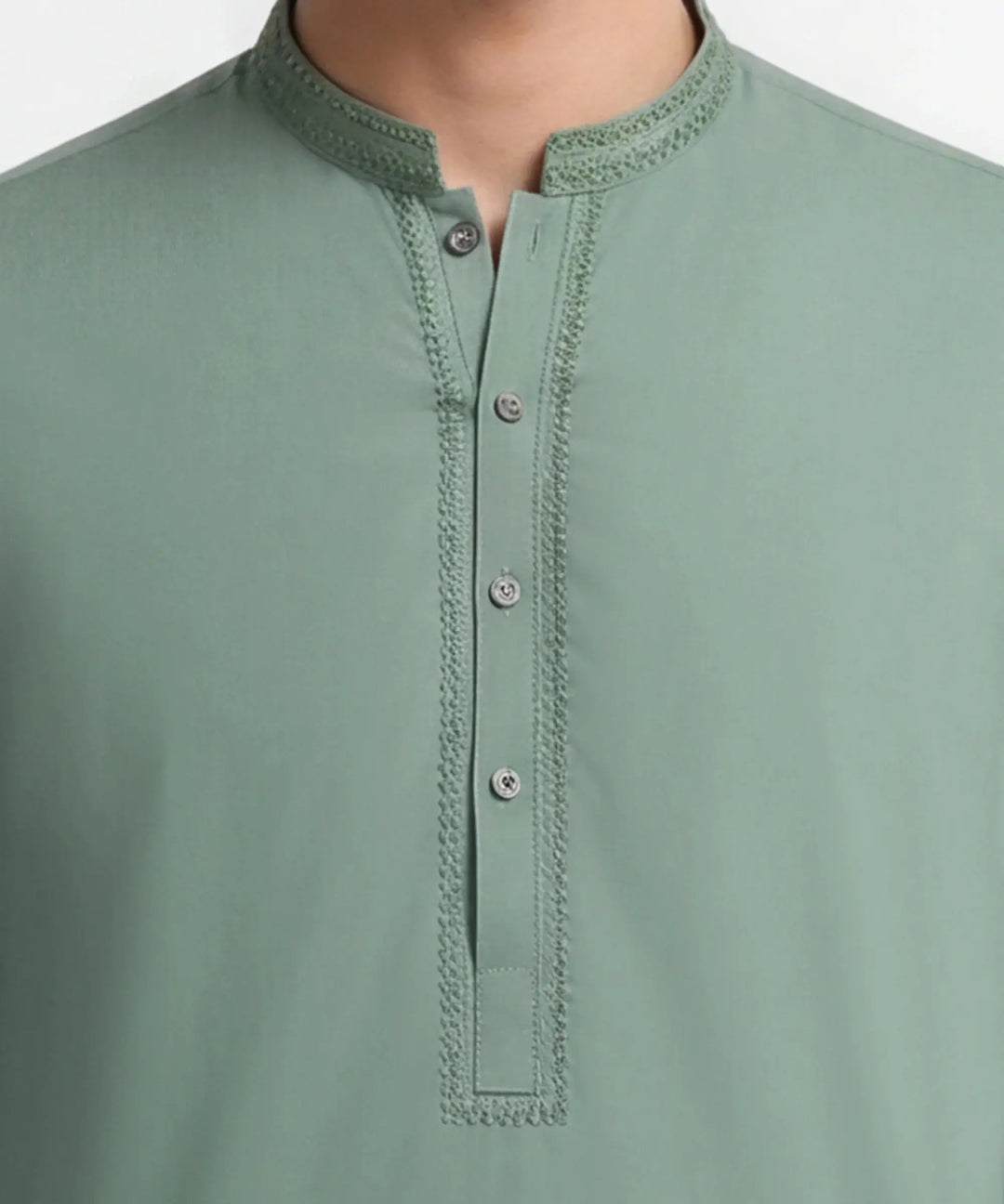 J. MEN green semi-formal kameez shalwar | JJKSA-60071