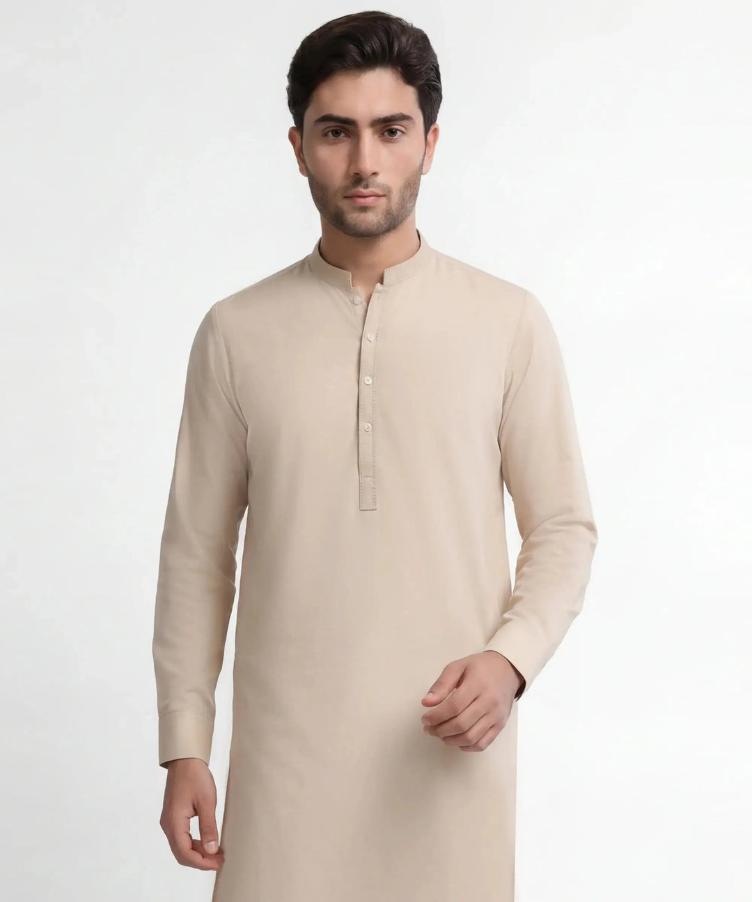J. MEN cream semi-formal kameez shalwar | JJKSA-60077