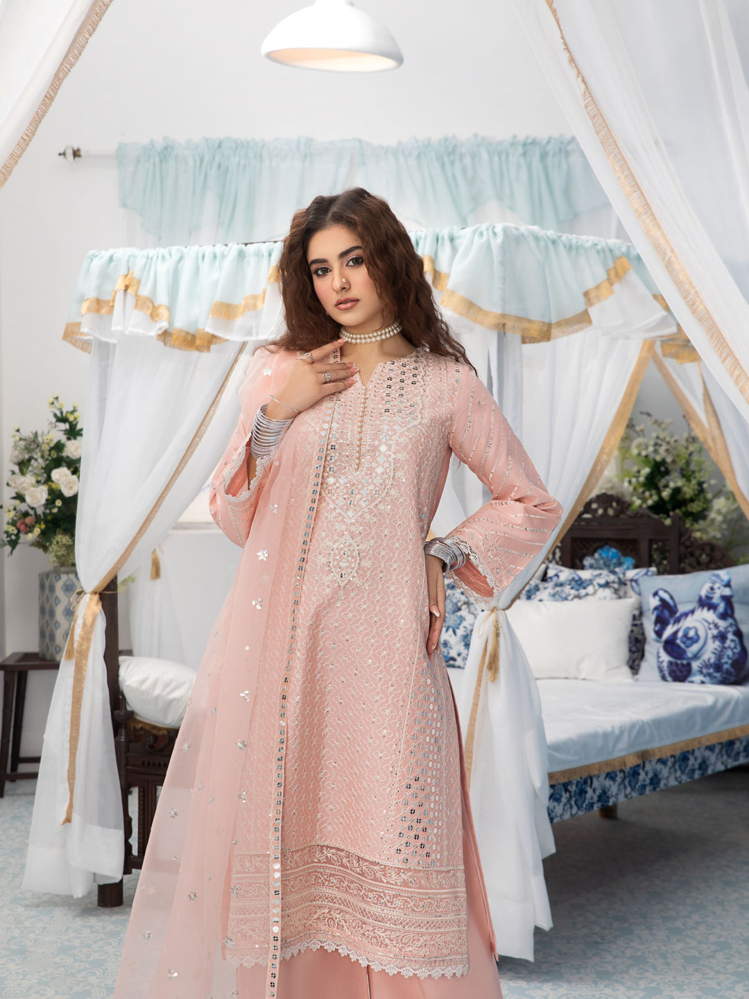 blush pink pakistani dress Silk Bridal Dresses Elegant Designs Dresses A Breathtaking Blush Pink Pakistani Bridal Gown With An Intricately
