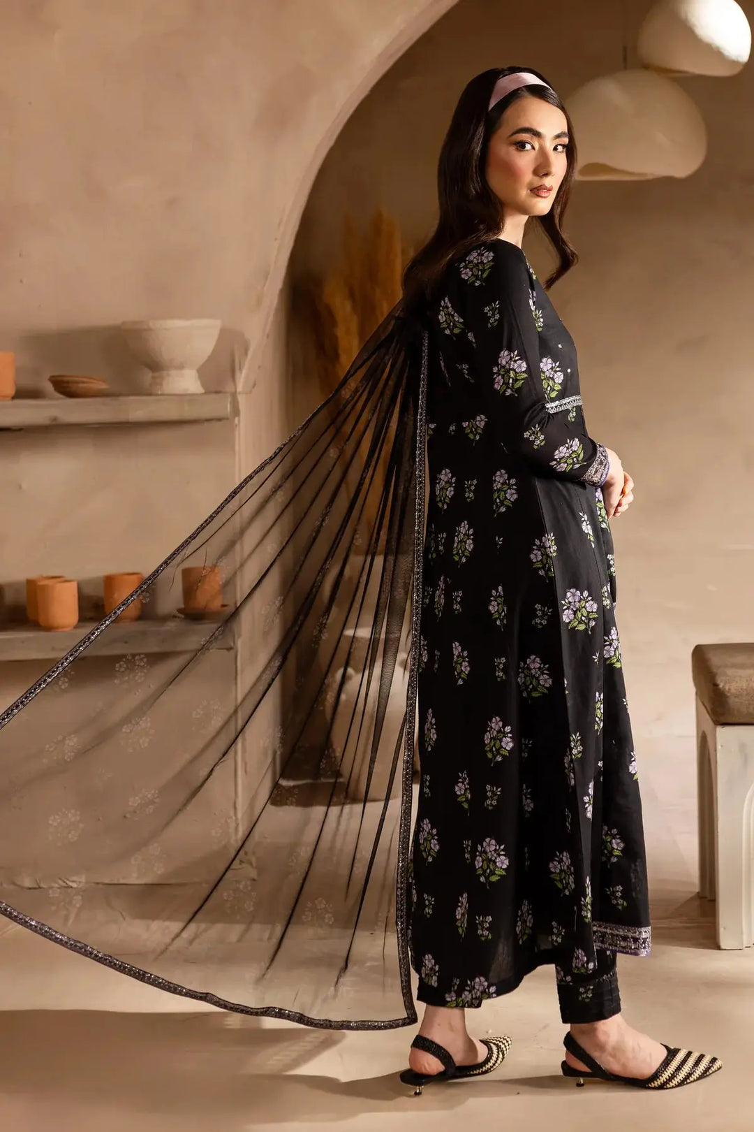 BATIK Batik Zhenya Black 3Pc - Printed Khaddar Dress Rangreza BATIK Batik Zhenya Black 3Pc - Printed Khaddar Dress Rangreza