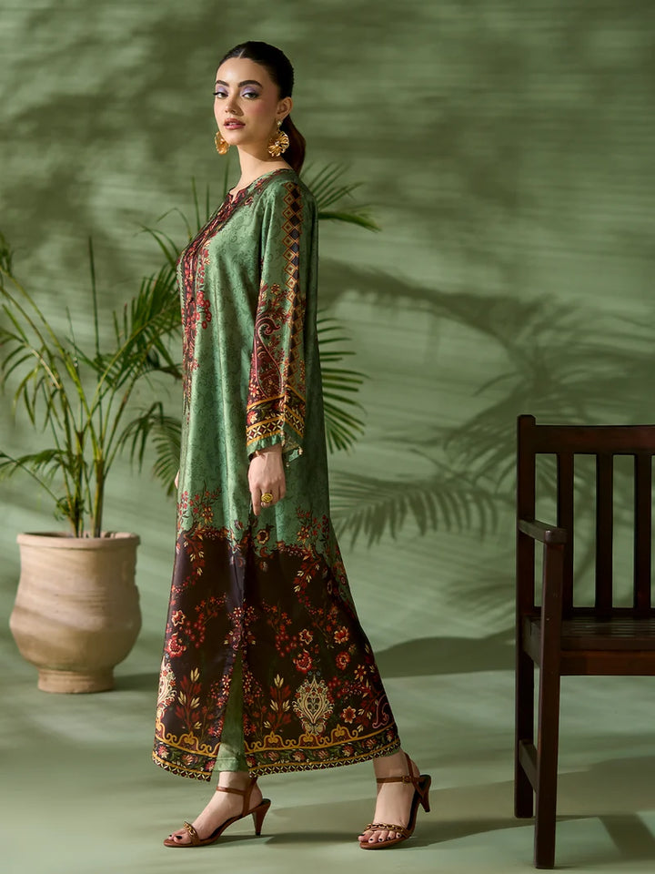 2 PIECE PRINTED SILK KAFTAN | EA-88-04