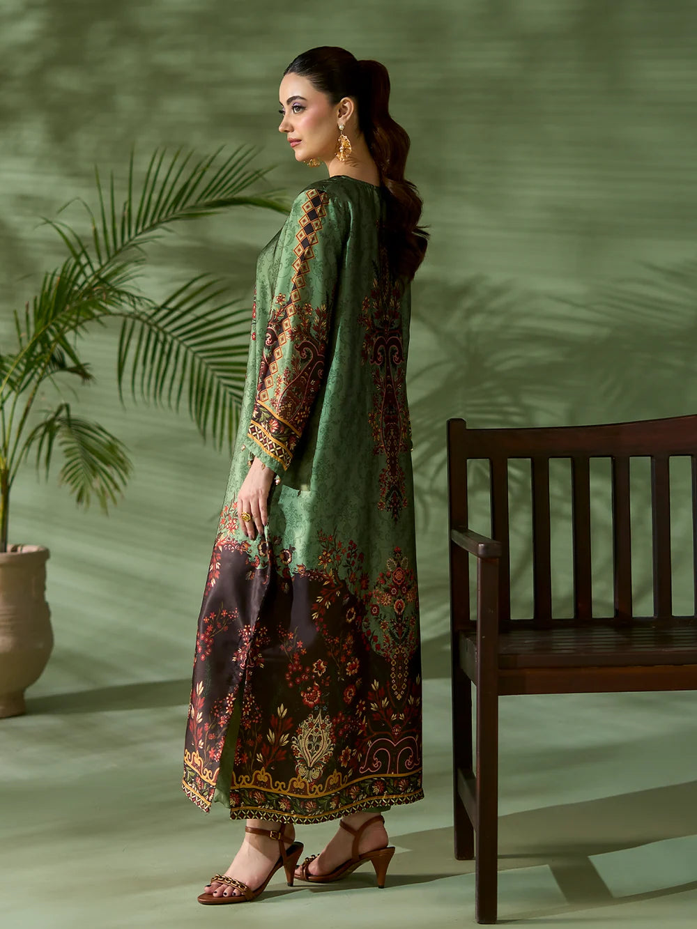 2 PIECE PRINTED SILK KAFTAN | EA-88-04
