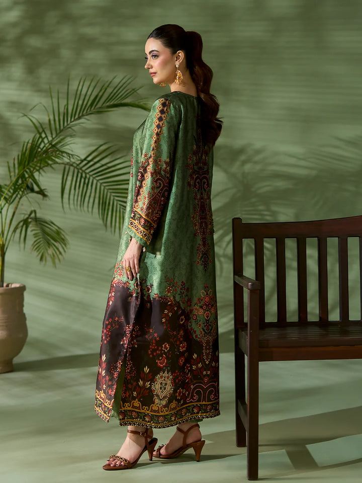 2 PIECE PRINTED SILK KAFTAN | EA-88-04