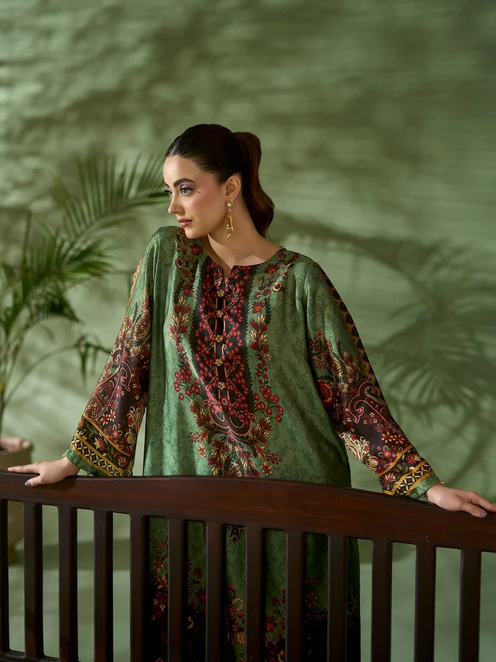 2 PIECE PRINTED SILK KAFTAN | EA-88-04