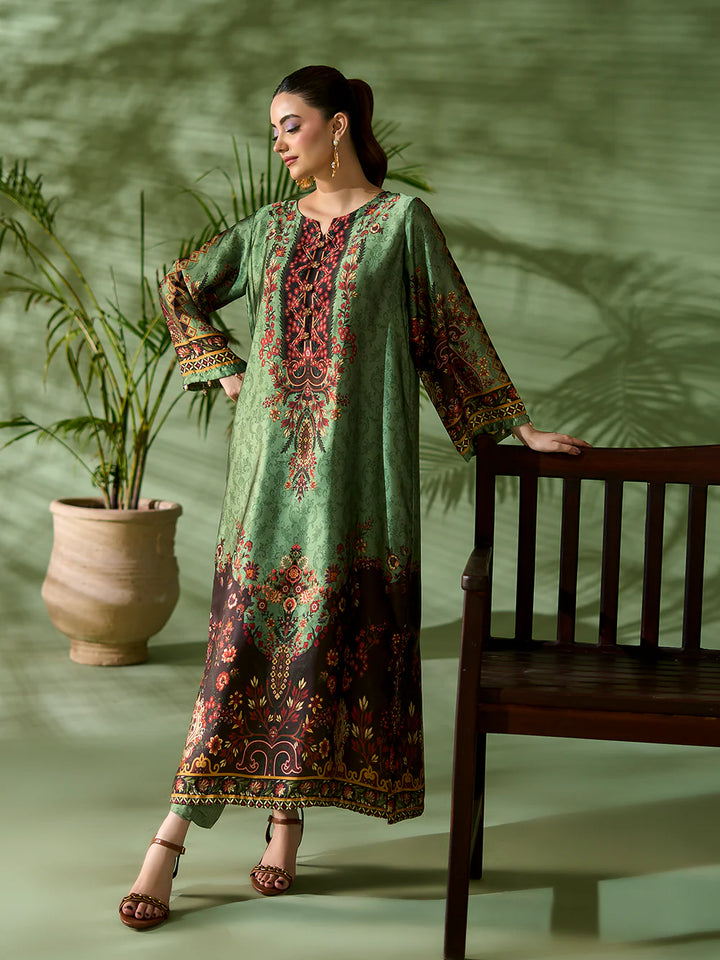 2 PIECE PRINTED SILK KAFTAN | EA-88-04