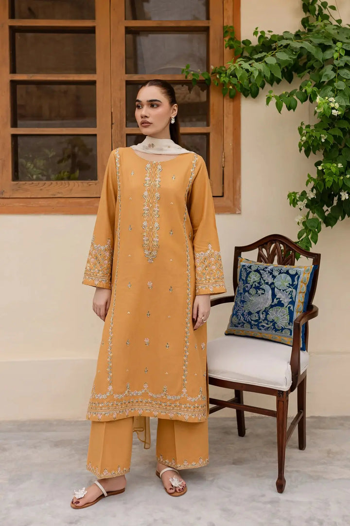 Batik Erika 3Pc Embroidered Khaddar Dress