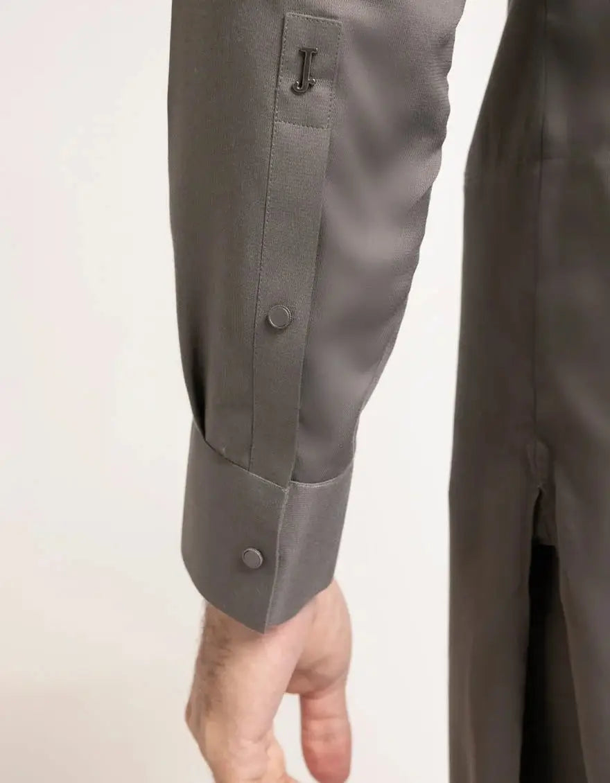 J. MEN grey semi-formal kameez shalwar | JJKSA-90565