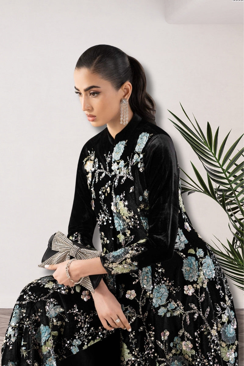 pakistani embroidered dresses RUBA Handcrafted Formal Dress with Floral Embroidery stitch dresses will not be returned or refunded Pakistani Clothing Near Me