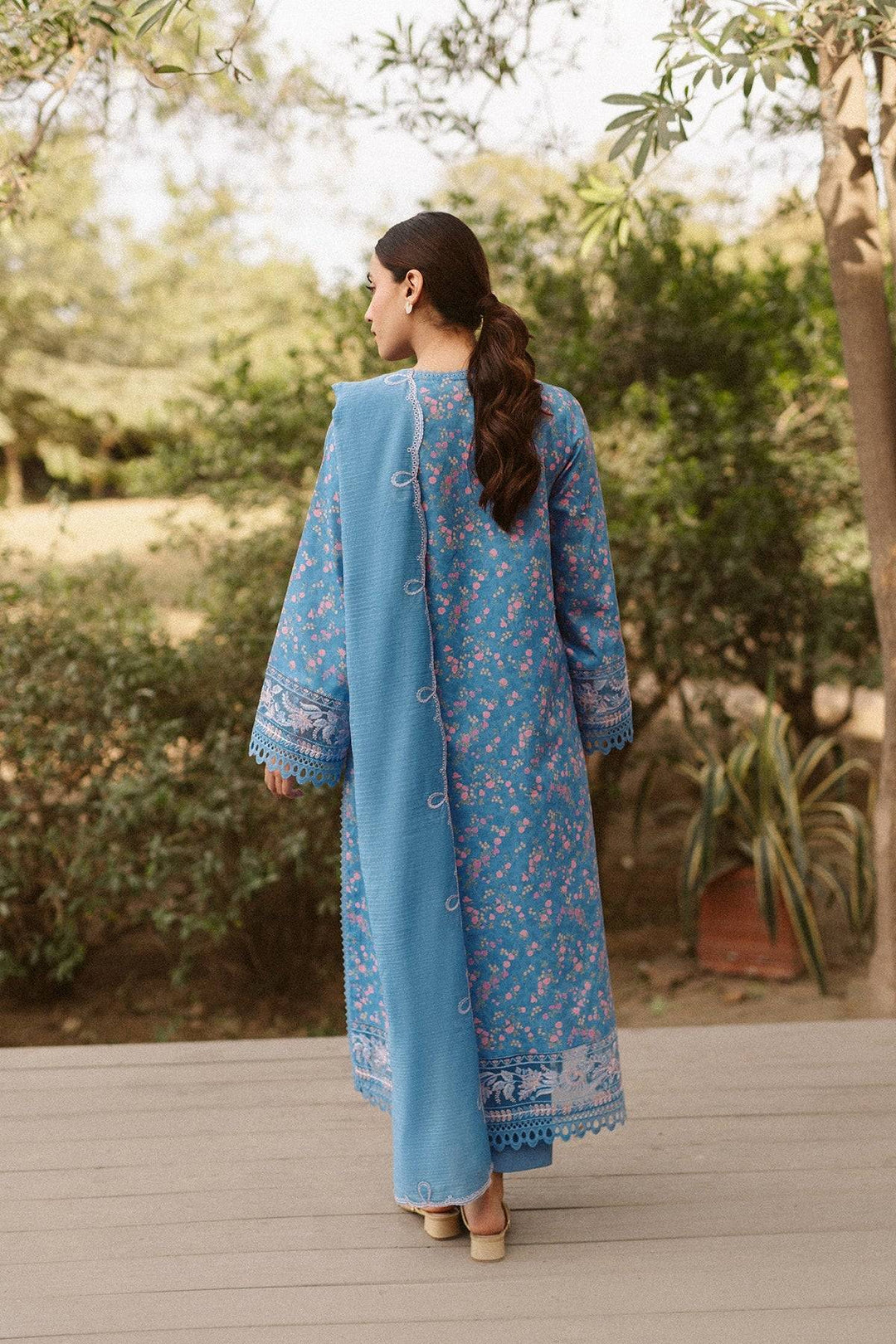 afrozeh blue dress Afrozeh Pakistan Lawn Suit