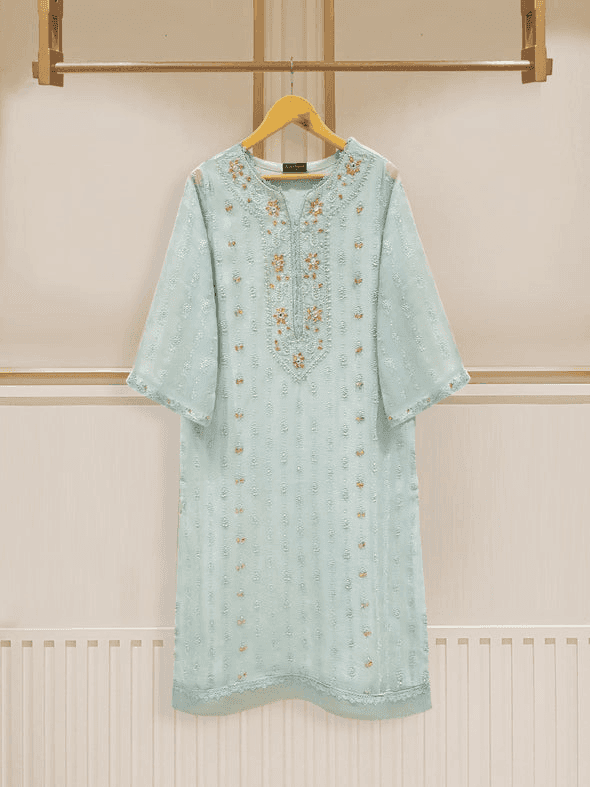 Agha Noor S107103 Pure Cotton Net Hand Embroidered Shirt And Pent