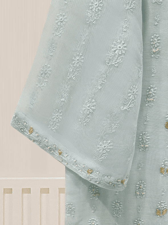 Agha Noor S107103 Pure Cotton Net Hand Embroidered Shirt And Pants Rangreza