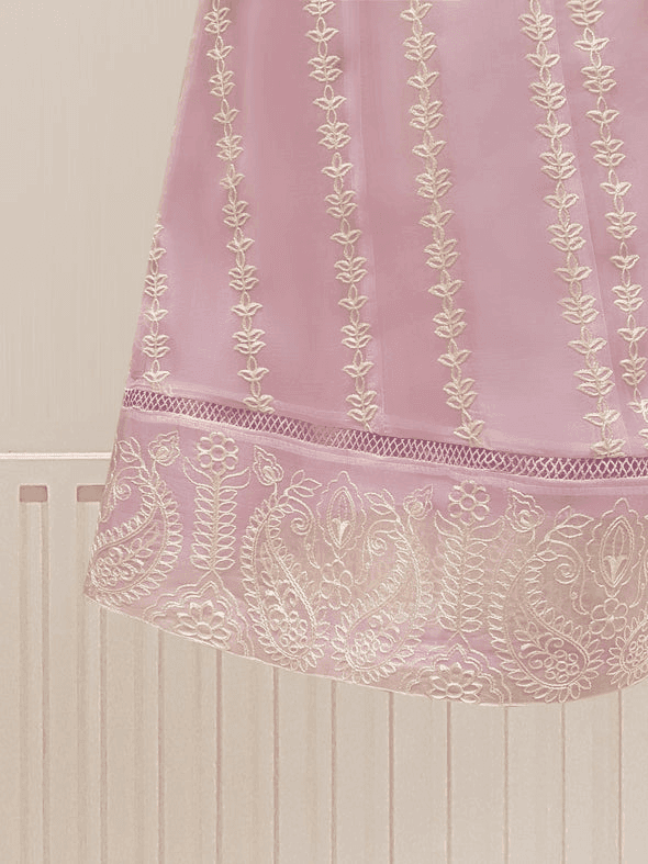 Agha Noor S107144 Two Piece Pure Organza Embroidered Shirt With Dupatta Rangreza